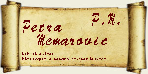 Petra Memarović vizit kartica
